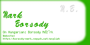 mark borsody business card